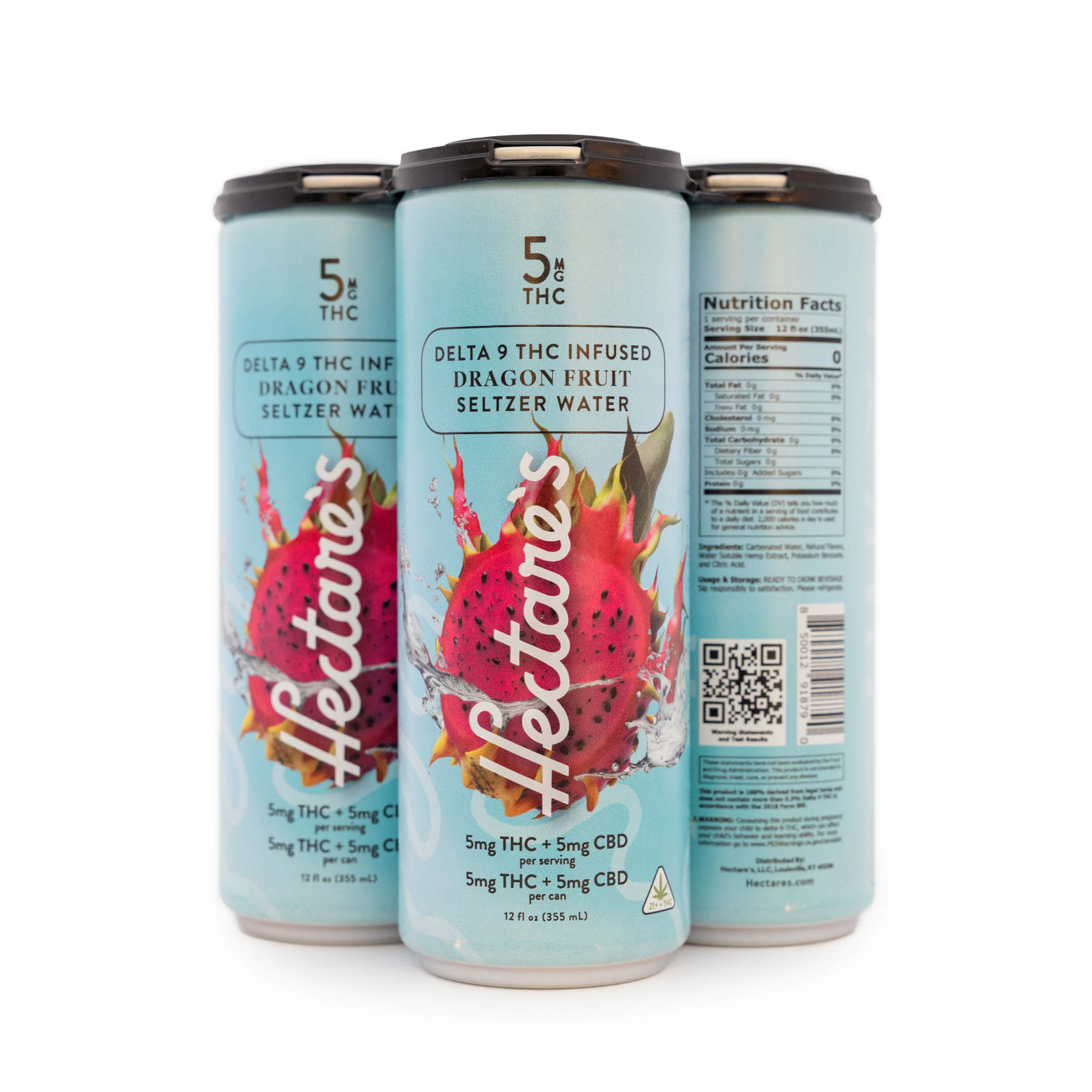 Introducing Hectare’s 5mg D9 + 5mg CBD Dragon Fruit Seltzer Water