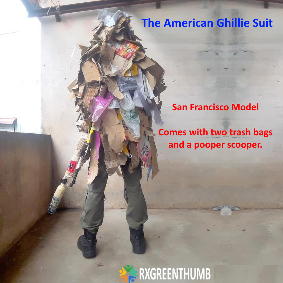 The New American Ghillie Suit - Hefty Trash Bag Tent Included!