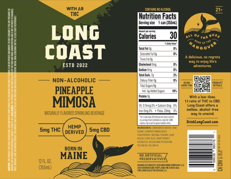 Long Coast Pineapple Mimosa Ingredients